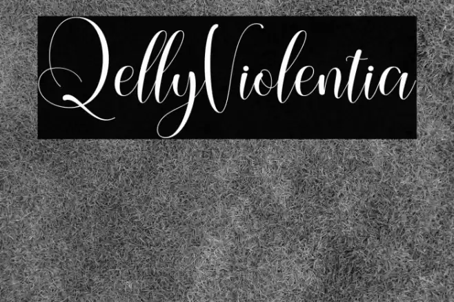 QellyViolentia Font examples