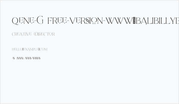 Qene-G FREE-Version-www.balibillydesign.com- Business Card