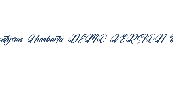 Qentyson Humberta DEMO VERSION Italic Logo