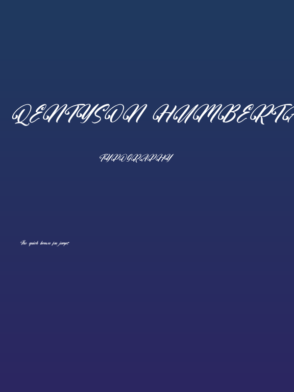 Qentyson Humberta DEMO VERSION Italic Poster