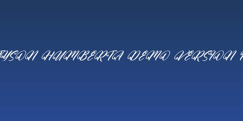 Qentyson Humberta DEMO VERSION Italic Social Header