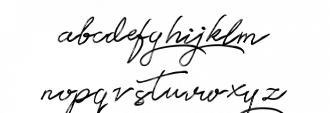 Qetey Schriftart Kleinbuchstaben