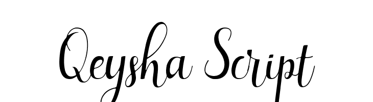 Qeysha Script फ़ॉन्ट