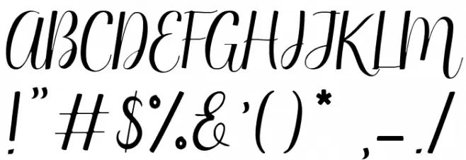Qeysha Script Font OTHER CHARS