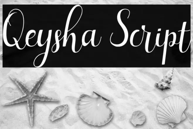 Qeysha Script Font examples