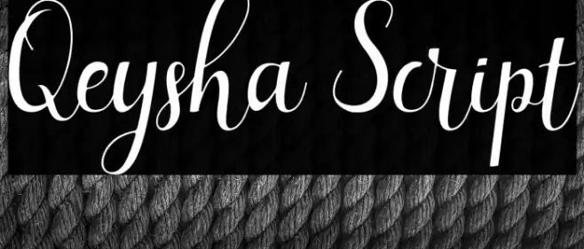 Qeysha Script Font examples
