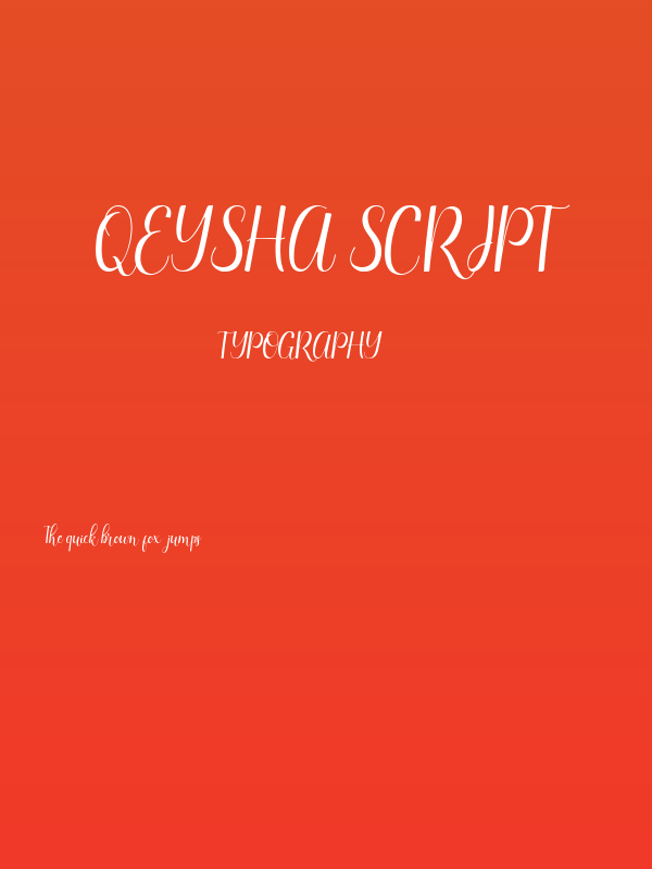 Qeysha Script Poster