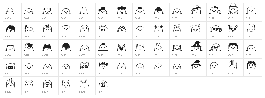Qezbriln Line Character Map
