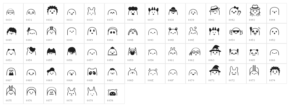 Qezbriln Character Map