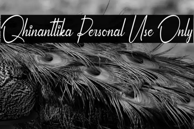 Qhinanttika Personal Use Only Font examples