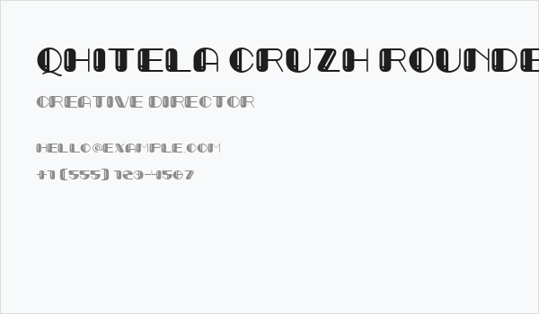 Qhitela Cruzh Rounded Business Card