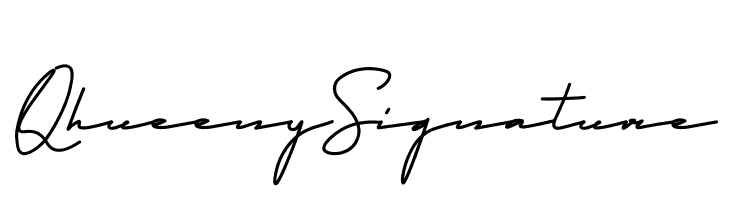 Qhueeny Signature  नि: शुल्क फ़ॉन्ट्स डाउनलोड