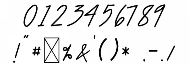 Qhueeny Signature Font OTHER CHARS