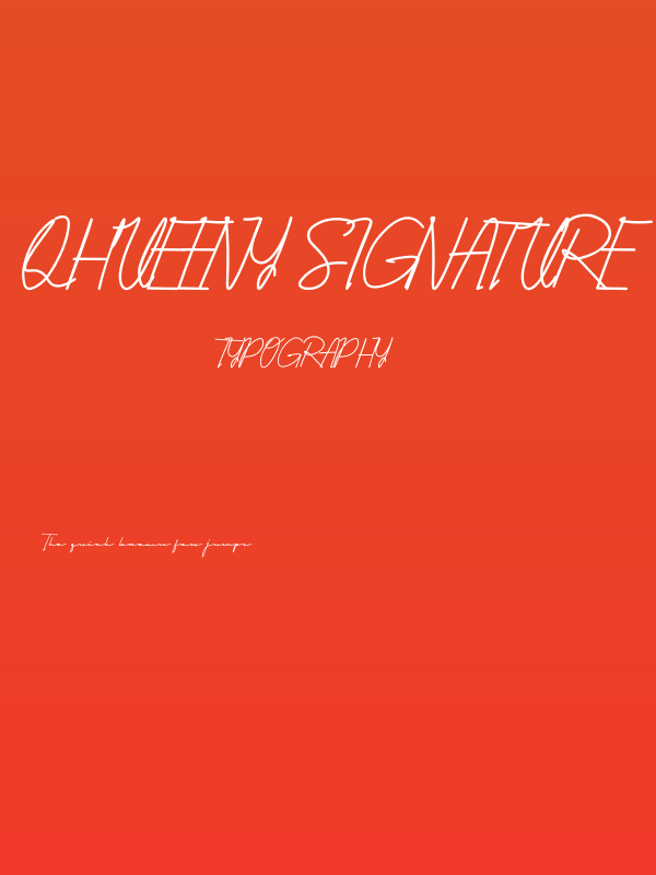 Qhueeny Signature Poster