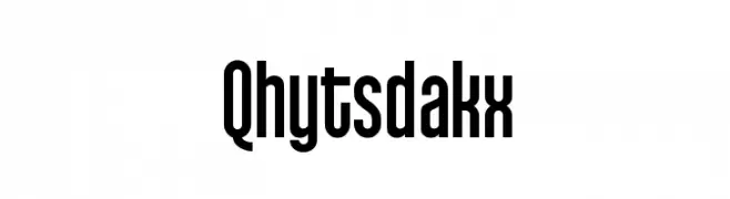 Qhytsdakx  Frei Schriftart Herunterladen