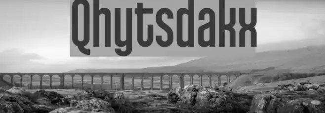 Qhytsdakx Font examples