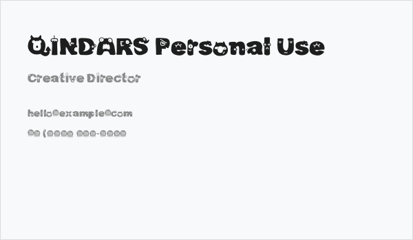 QINDARS Personal Use Business Card