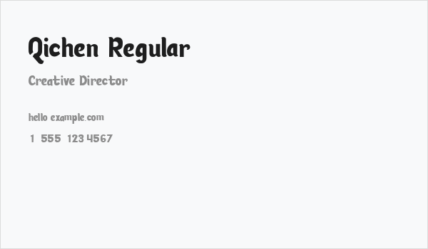 Qichen Regular Business Card