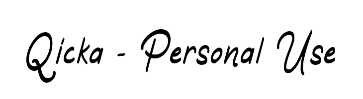 Qicka - Personal Use  baixar fontes gratis