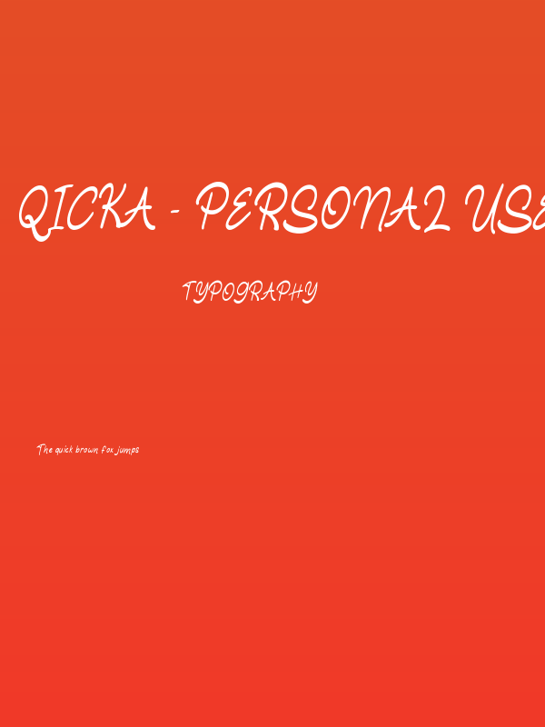 Qicka - Personal Use Poster