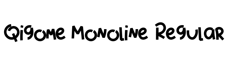 Qigome Monoline Regular  Fuentes Gratis Descargar