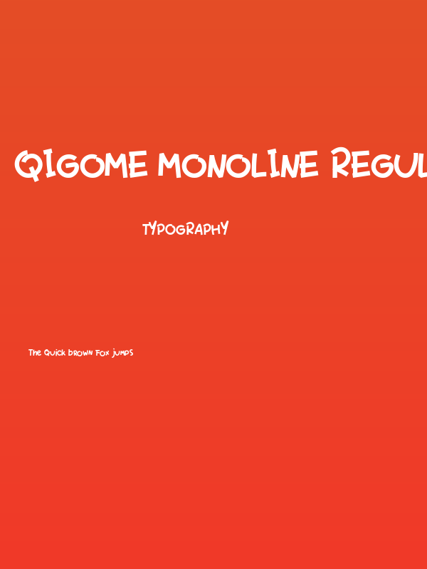 Qigome Monoline Regular Poster