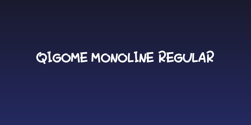 Qigome Monoline Regular Social Header