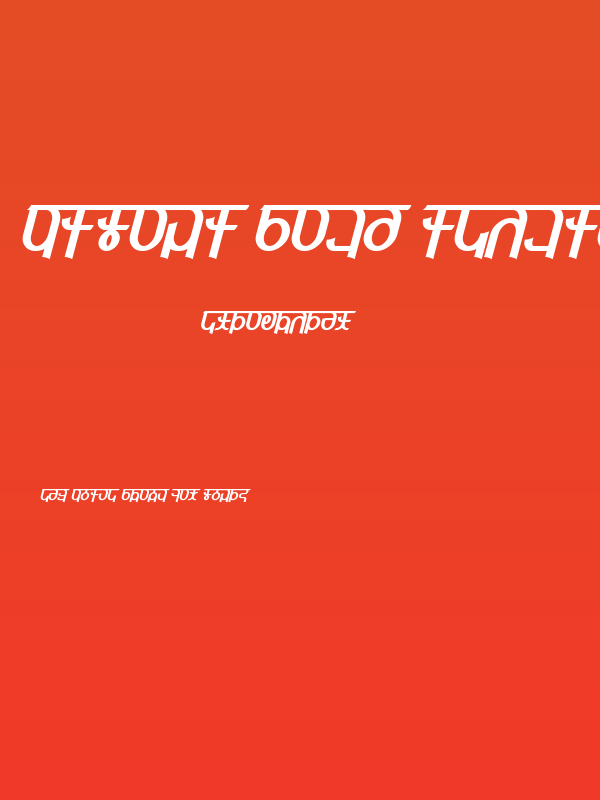 Qijomi Bold Italic Poster