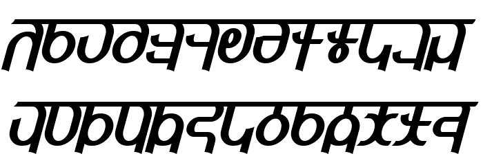 Qijomi Bold Italic Font LOWERCASE