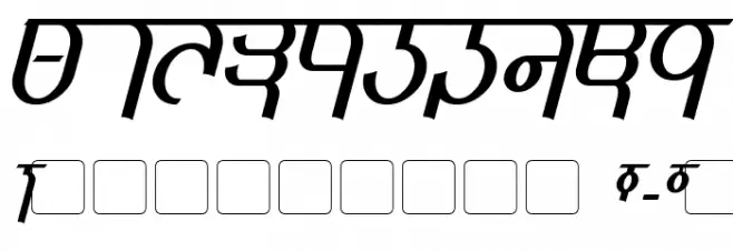 Qijomi Italic Font OTHER CHARS