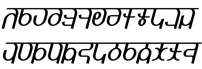Qijomi Italic Font LOWERCASE