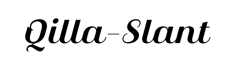Qilla-Slant  Frei Schriftart Herunterladen