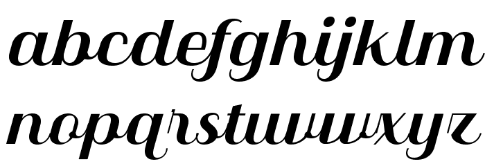 Qilla-Slant Font LOWERCASE
