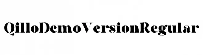 Qillo Demo Version Regular  baixar fontes gratis