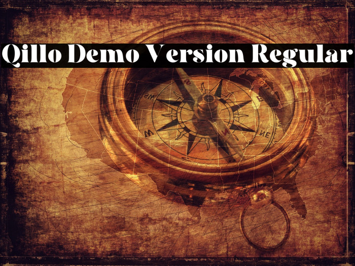 Qillo Demo Version Regular Font examples