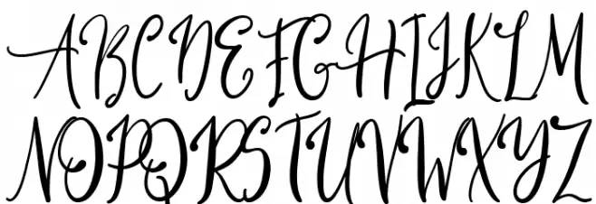Qillyanst Regular Font UPPERCASE