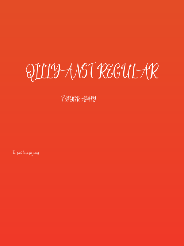 Qillyanst Regular Poster