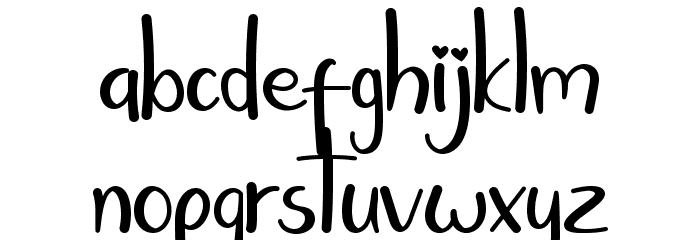 Qinder Butter Font LOWERCASE
