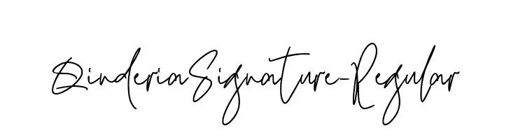 QinderiaSignature-Regular  フリーフォントのダウンロード