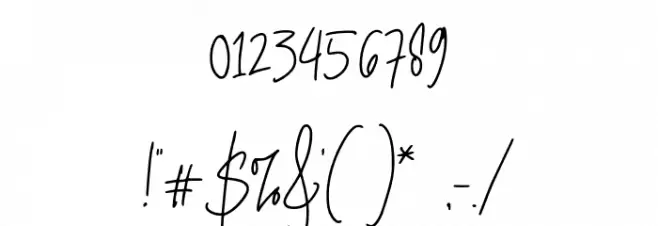 QinderiaSignature-Regular Font OTHER CHARS