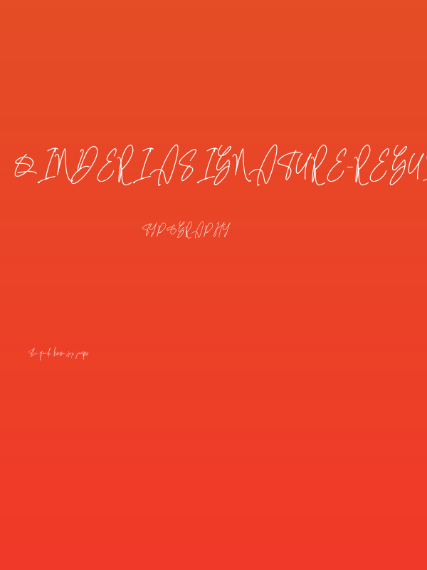 QinderiaSignature-Regular Poster