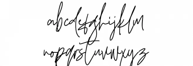 QinderiaSignature-Regular Caratteri MINUSCOLO