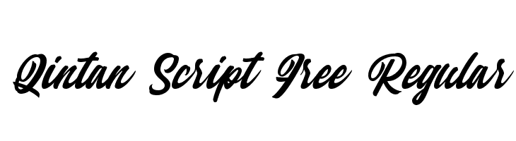 Qintan Script Free Regular  Descarca Fonturi Gratis
