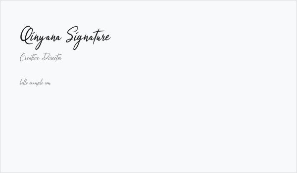 Qinyana Signature Business Card