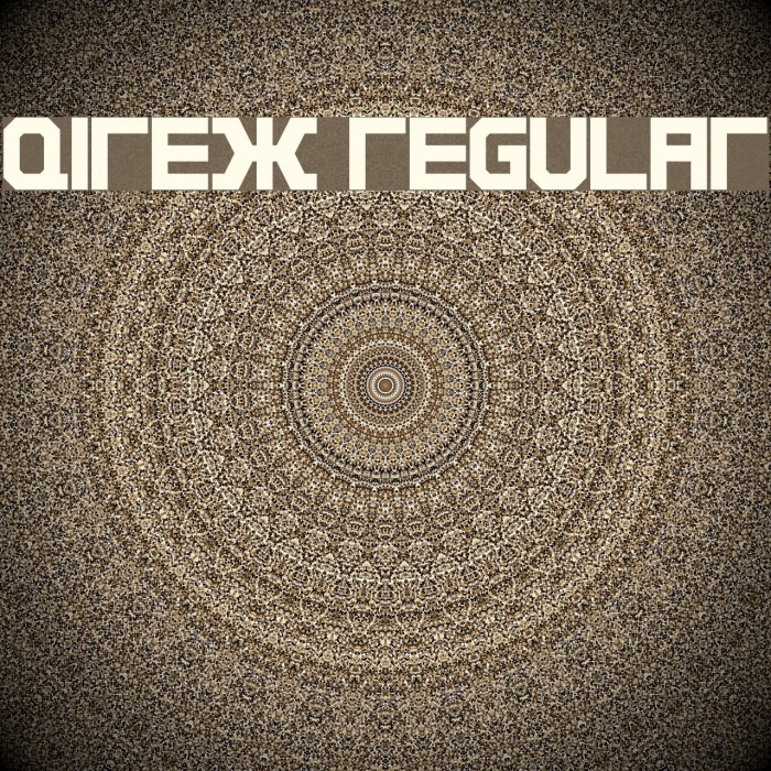 Qirex Regular फ़ॉन्ट examples