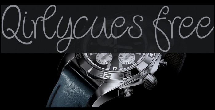 Qirlycues free Font examples
