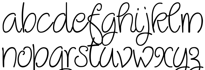 Qirlycues free Font LOWERCASE