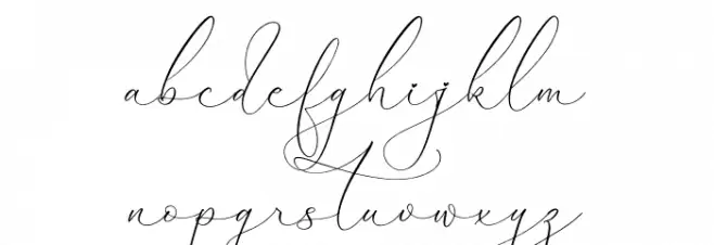 Qirtandy Fantasia Schriftart Kleinbuchstaben