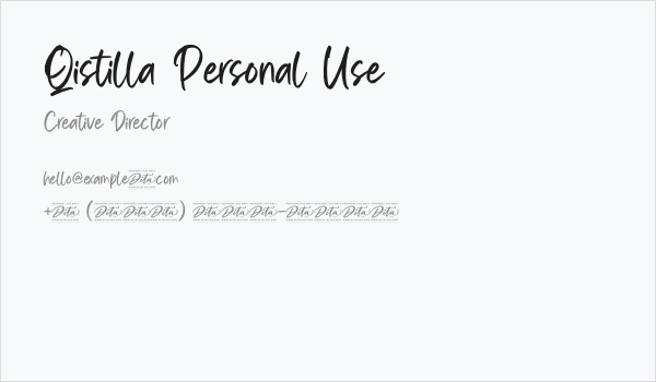 Qistilla Personal Use Business Card