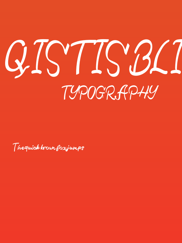 Qistis Blistist Poster